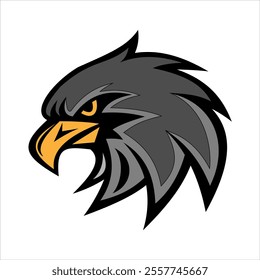 Vector Eagle Hawk Garuda symbol icon black