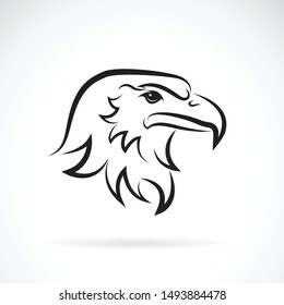 Vector of an eagle head design on white background. Bird. Wild Animals. Easy editable layered vector illustration.