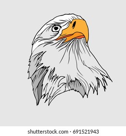 Vector eagle head pattern