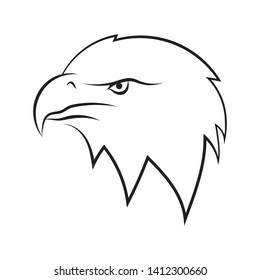 Vector Eagle Head.Emblem of predatory bird. national symbol of the USA
