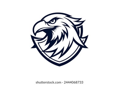 vector Eagle mascot logo design	
