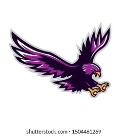 vector eagle mascot sporty logo concept