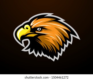 vector eagle mascot sporty logo concept