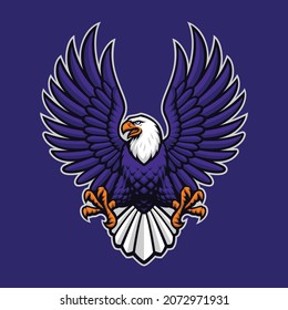 Vector Eagle Mascot, this design can be used as a sports emblem