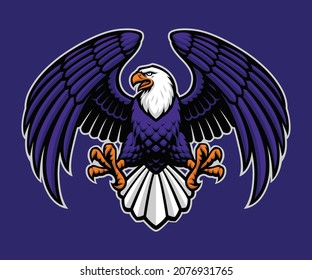Vector Eagle Mascot, this design can be used as a sports emblem