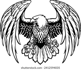 Vector Eagle Mascot, this design can be used as a sports emblem