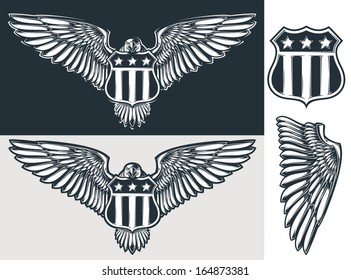 Vector Eagle & Shield