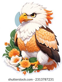 pegatina de gálibo vectorial de dibujos animados animales