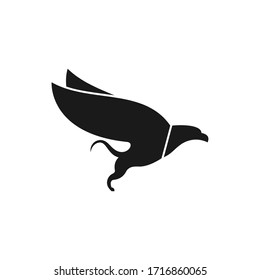 Vector of eagle with a tiger body, Fantasy logo design concept template, isolated on white background.