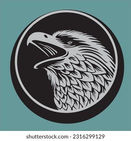 vector of an eagle's head, good for reference as an additional design or logo