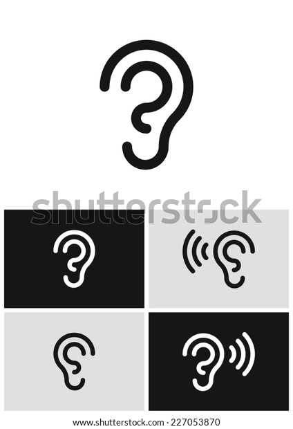 ベクター画像の耳のアイコン のベクター画像素材 ロイヤリティフリー