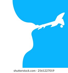 Vector of an early airplane icon symbolizing the origins of aviation, airlines, and the evolution of flight history.