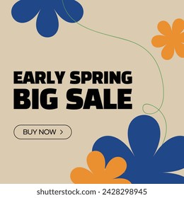 Vector Frühling Big Sale Event Banner 