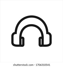 Vector earphone icon, isolated on a white background