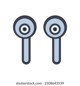 Vector earphone illustration with white background.