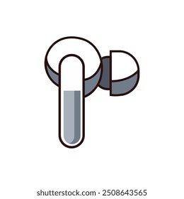 Vector earphone illustration with white background.