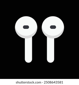 Vector earphone illustration with white background.