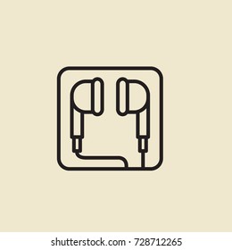 Icono del vector de auriculares