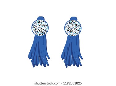 Vector earrings isolated