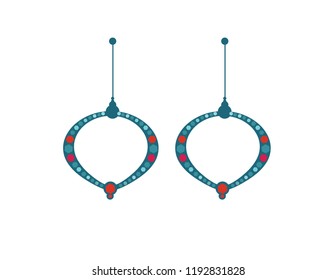 Vector earrings isolated