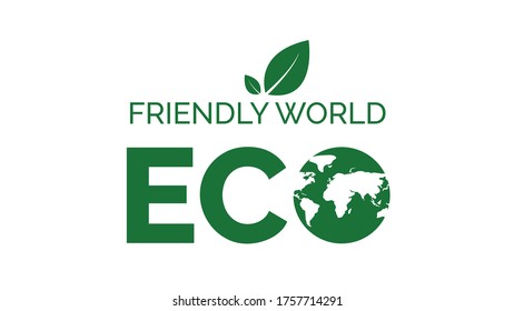 Vector of a earth, alphabet and leaf logo combination, Planet and eco symbol or icon, Unique global and natural, organic logotype design template, vector illustration for graphic design, banner