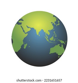 tierra vectorial con una combinación de colores verde y azul