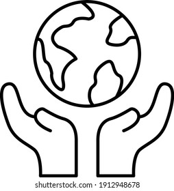 Vector Earth Day Outline Icon Design
