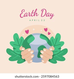 vector earth day poster template
