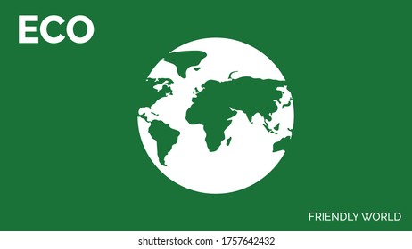 Vector de letras terrestres y ecológicas, símbolo o ícono de planeta y ecología. Plantilla única de diseño de logotipo global y natural, orgánico