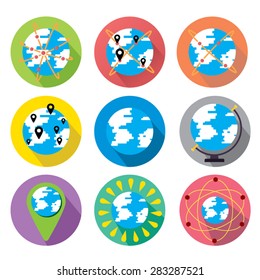 Vector Earth Globe Icon
