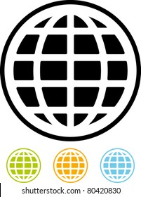 Vector Earth globe icon