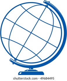 Vector Earth globe illustration isolated on white background