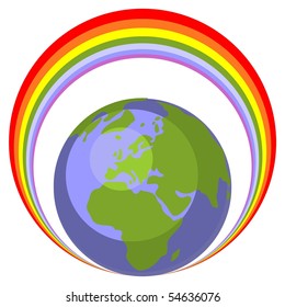 Vector. Earth globe set 005