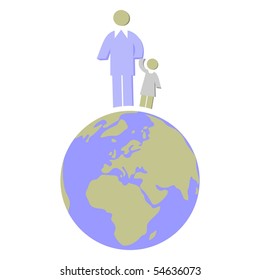 Vector. Earth globe set 011