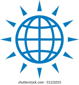 Vector Earth globe symbol