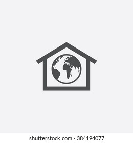 Vector earth home Icon