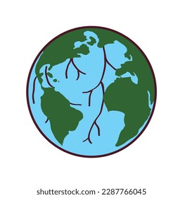 Vector of a earth and leaf logo combination. Planet and eco symbol or icon. Unique global and natural, organic logotype design template.