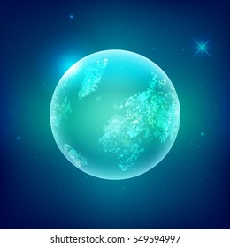 vector of the Earth with outer space atmosphere