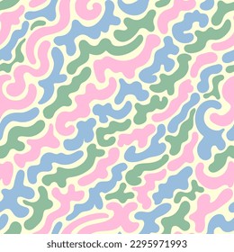 vector earth pastel tone camouflage natural seamless pattern on white