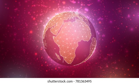 vector earth planet on bright abstract background