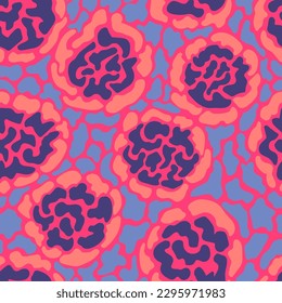 vector earth stone tone camouflage natural seamless pattern on red