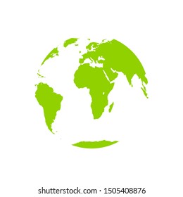Vector Earth symbol flat icon, concept of world conservation.