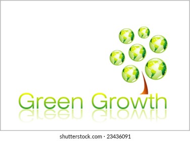 VECTOR Earth Tree concept background