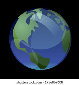 Vector earth or world for earth day congratulations design