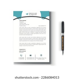 Plantilla de membrete corporativa fácilmente modificable
