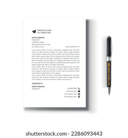 Plantilla de membrete corporativa fácilmente modificable