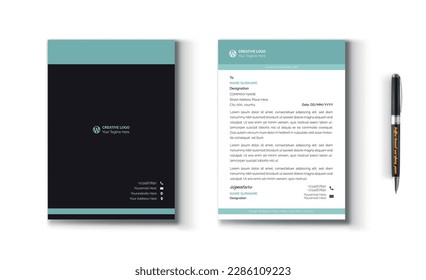 Vector easily editable corporate letterhead template