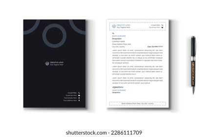 Vector easily editable corporate letterhead template