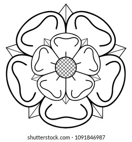 Vector East Riding Of Yorkshire Heraldic Rose