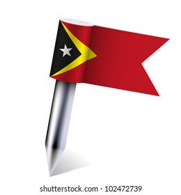 Vector East Timor flag isolated on white. Eps10